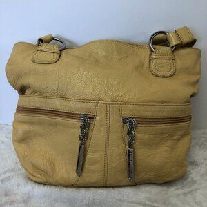 Stone Mountain Yellow Ochre Leather Shoulder Bag Purse
